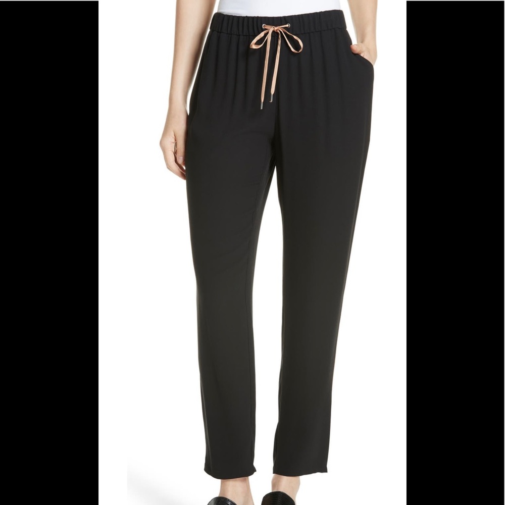 Eileen Fisher Slouchy Silk Ankle Pants